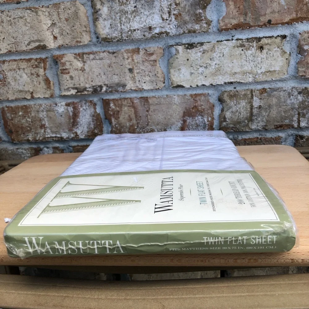 Wamsutta Supercale Plus 200 Thread Count Vintage Made USA White Twin Flat Sheet